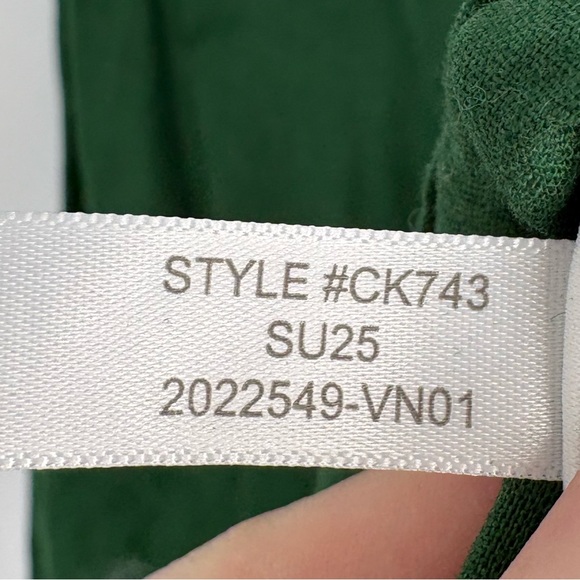 J. Crew Factory Linen Blend Button Front Shell Tank Green - Picture 8 of 9